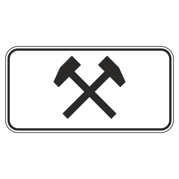 Дорожный знак 8.5.2 «Рабочие дни» (металл 0,8 мм, II типоразмер: 350х700 мм, С/О пленка: тип А инженерная)